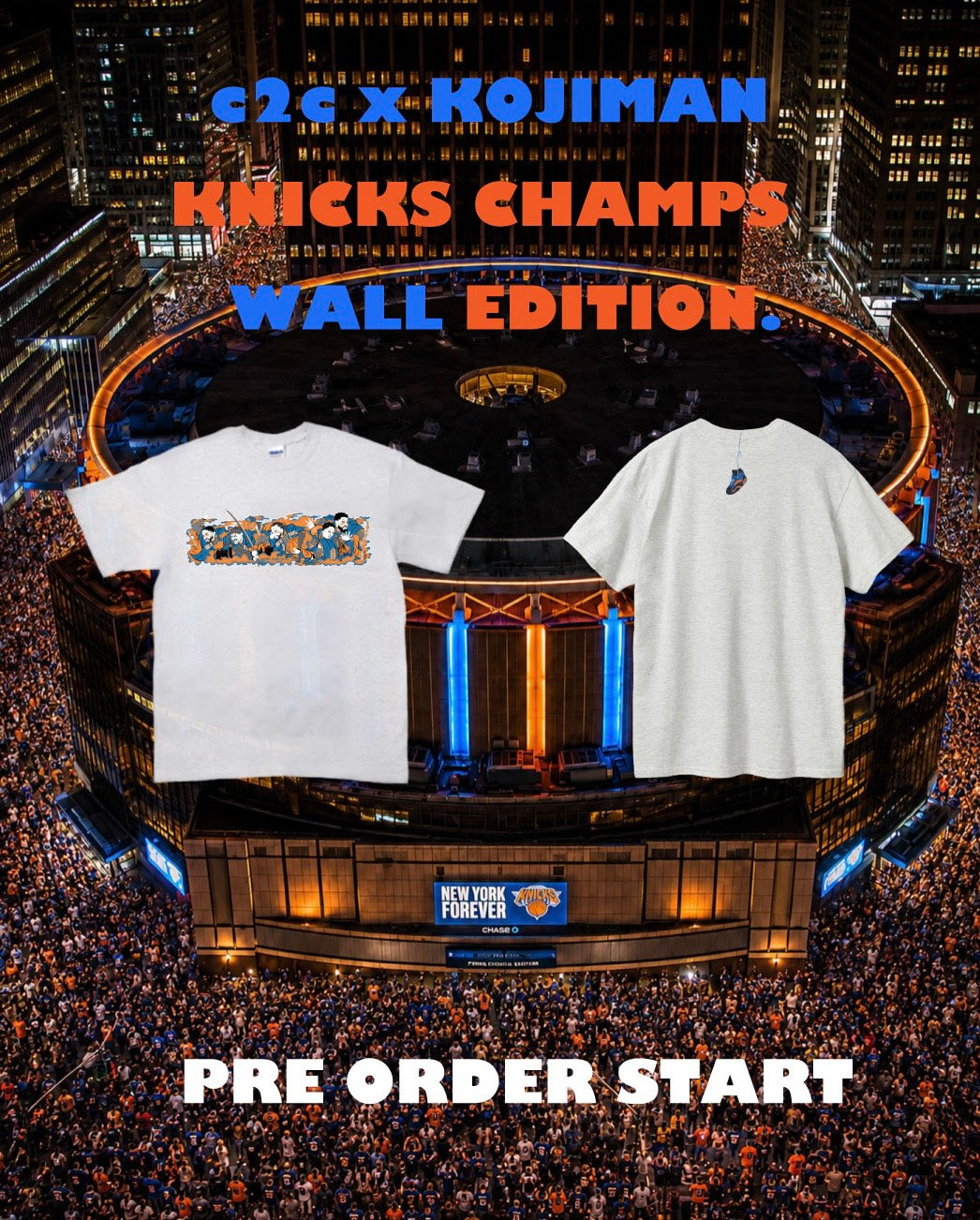 KNICKS CHAMPS Wall Tee feat. KOJIMAN (Cotton)